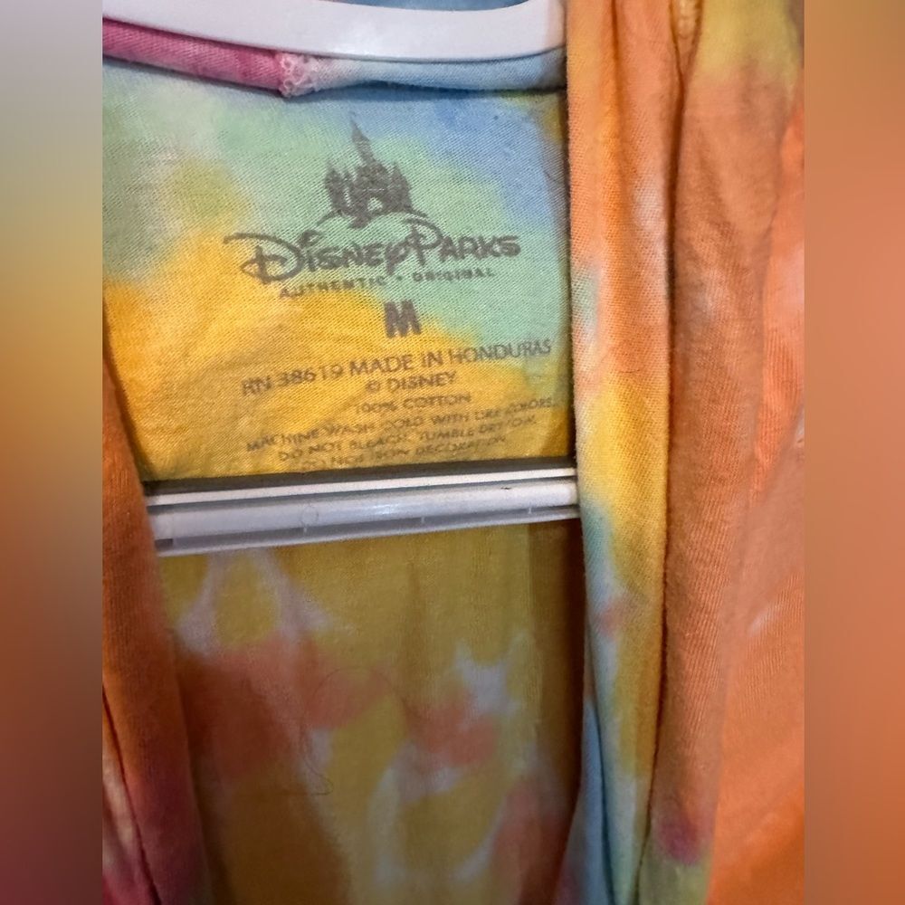 Disney Parks Minnie Mouse Women’s Hoodie Size M Multicolor Tie Dye Lightweight - Picture 3 of 3